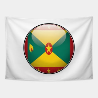 Grenada National Flag Glossy Button Tapestry