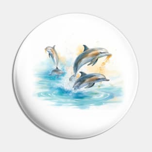 Dolphin, dolphin family, dolphin ocean Pin