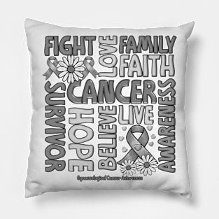 Gynaecological Cancer Awareness - Fight love survivor ribbon Pillow