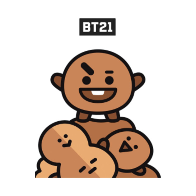 BT21 Shooky Portrait v2 - Bt21 - T-Shirt | TeePublic