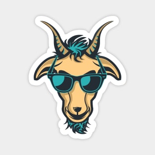 Goat with Glasses Drawing Illustrattion Magnet