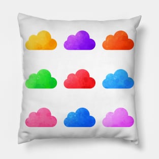 Colorful Watercolor Clouds Pack Pillow