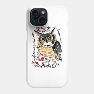 Spotted Eagle Owl, Bubo africanus, Gevlekte Ooruil Phone Case