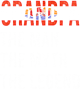 Grand Father French Polynesian Grandpa The Man The Myth The Legend - Gift for French Polynesian Dad With Roots From  French Polynesia Magnet