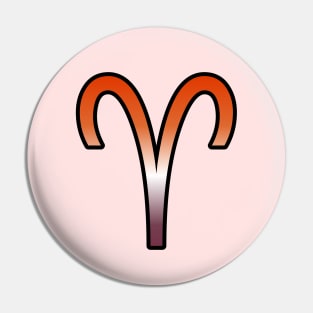 Aries Lesbian Pride Symbol Pin