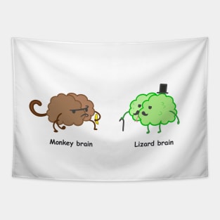 Monkey brain vs Lizard brain Tapestry