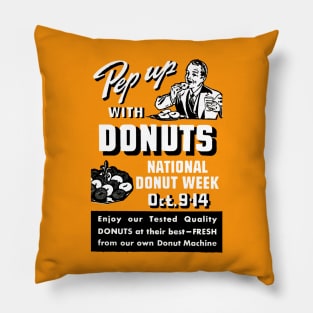 1941 Pep Up with Donuts Pillow