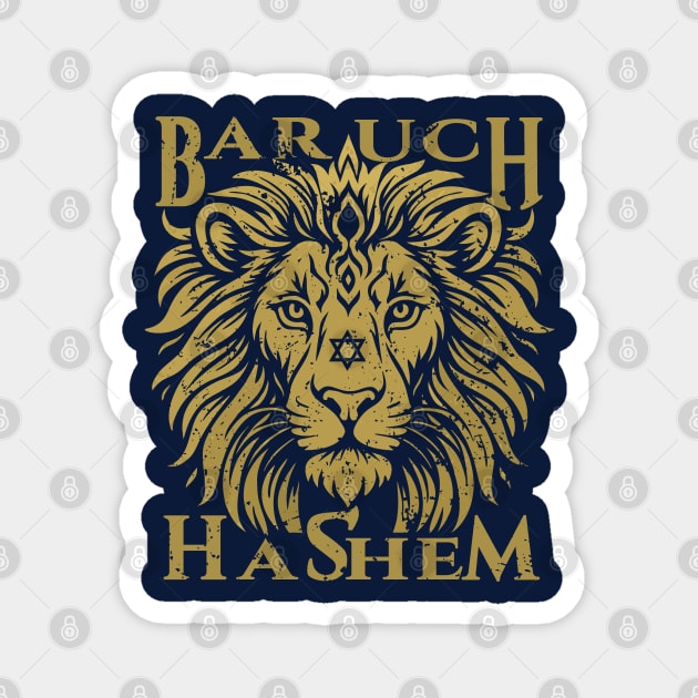 Baruch Hashem Lion of Judah Magnet by Thank HaShem