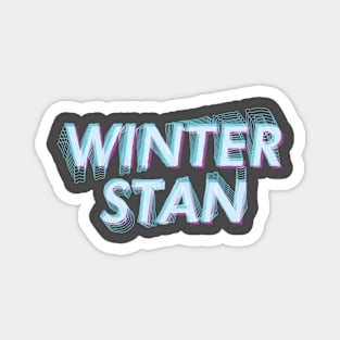 AESPA winter stan name futuristic text glitch MY | Morcaworks Magnet