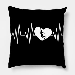 Basketball Heartbeat T-Shirt Basketball lovers Gift Pillow