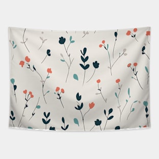 Floral Pattern Minimalistic: Delicate Petal Abstraction Tapestry