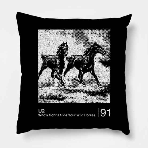 U2 / Minimalist Graphic Design Fan Artwork Pillow by saudade