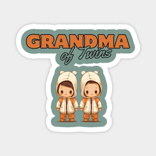 Grandma Of Twins, grandmother's day Magnet