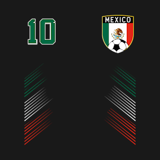 Mexico Soccer Fans Jersey Mexican Flag Football Lovers T-Shirt