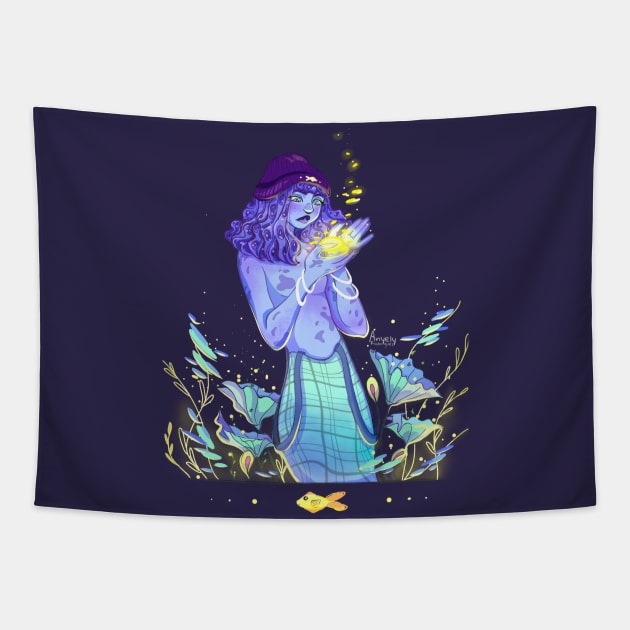 Mermaid Tapestry by AnyelyRodriguez