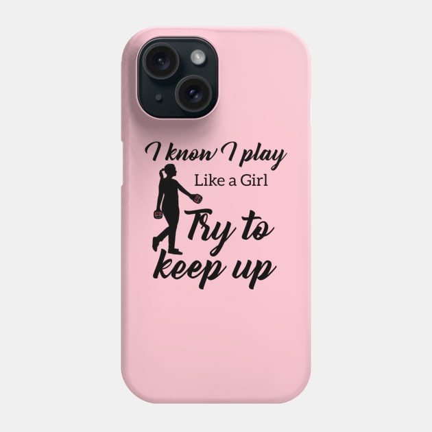 870 Play like a Girl Back Only Phone Case by 870 Cornhole Nation