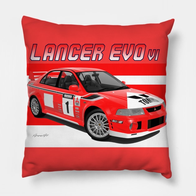 Mitsubishi Lancer EVO VI Pillow by PjesusArt