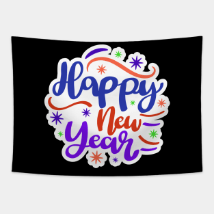 Happy New Year Sparkle Tapestry