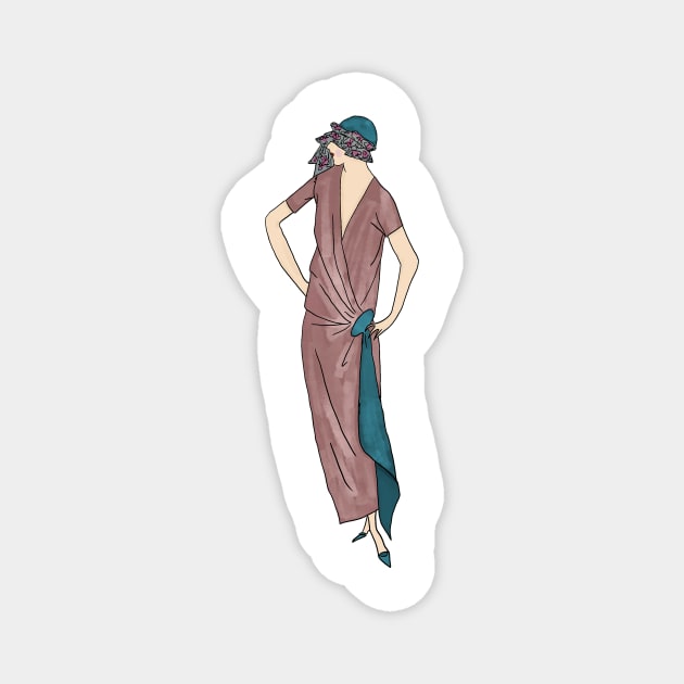 Flapper Girl 2 Magnet by The Golden Era