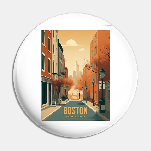 BOSTON Pin by MarkedArtPrints