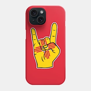 Rock On New Mexico // New Mexico State Flag Rock Hand Phone Case