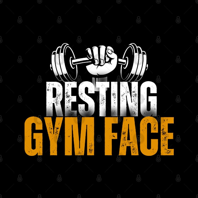 Funny Resting Gym Face Women's & Men's Fitness Workout Exercise by weirdboy