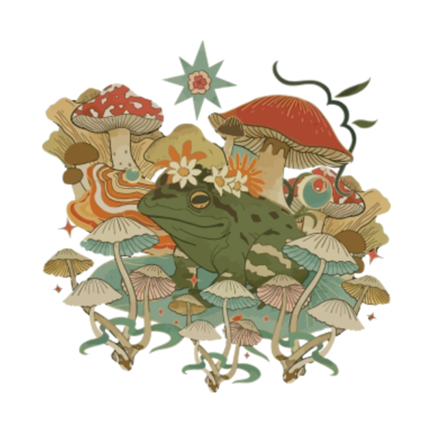 Cottagecore Goblincore Aesthetic Frog Toad Mushroom Vintage Cottagecore Goblincore Aesthetic