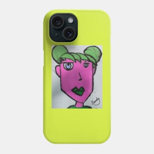 Pink Face Pigtail Girl Phone Case