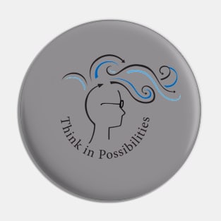 The Thinker - Think in Possibilities Logo Pin