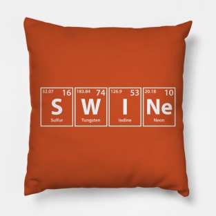 Swine (S-W-I-Ne) Periodic Elements Spelling Pillow