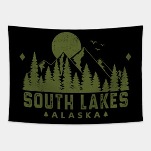 South Lakes Alaska Mountain Souvenir Tapestry