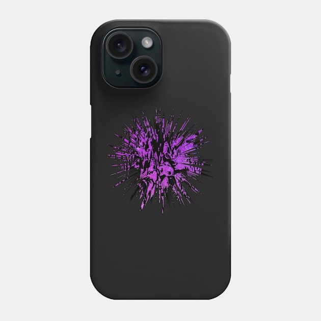 Purple and Black Starburst Phone Case by Klssaginaw