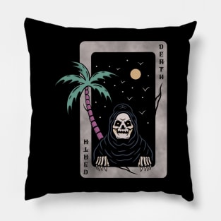 Card and skull Pillow