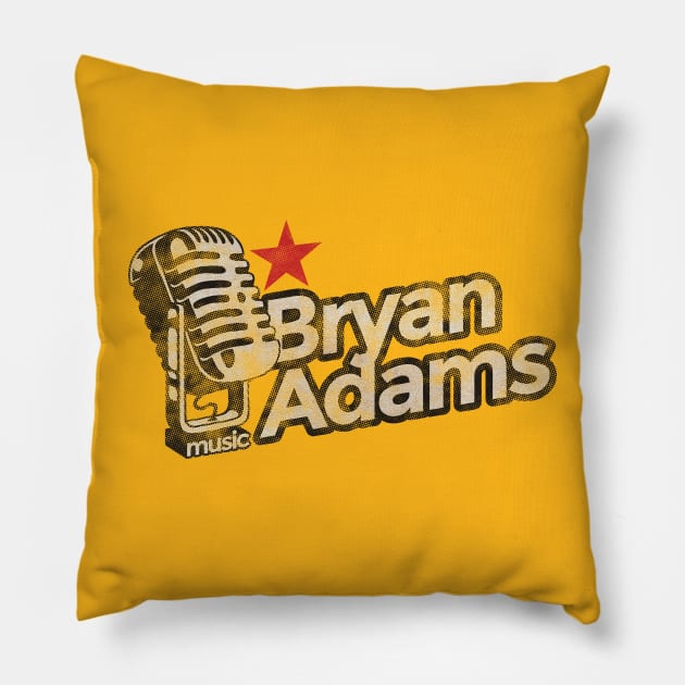 Bryan Adams Vintage Pillow by G-THE BOX