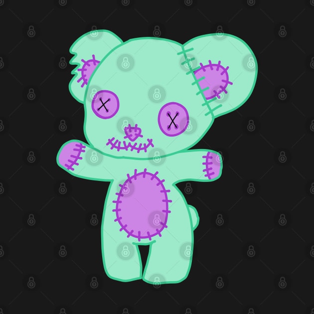 Zombie creepy kawaii teddy bear by Becky-Marie