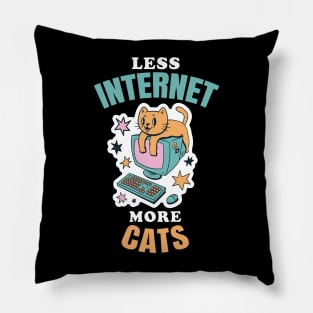 Less Internet more food Pillow