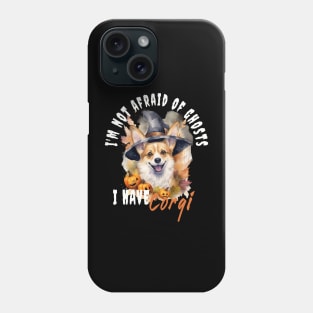 Corgi Dog Ghost Guardian Vintage Halloween Funny Phone Case