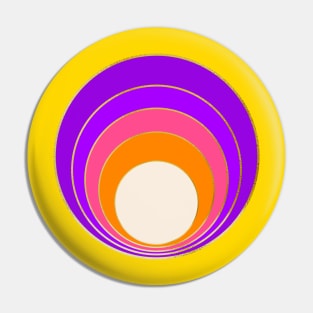 Groovy mod circle design Pin