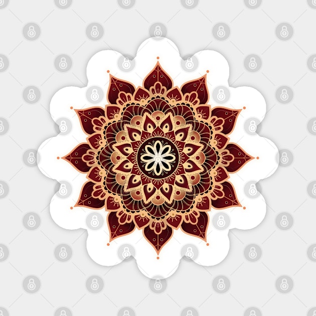 Root Chakra Mandala (series) Magnet by AudreyJanvier
