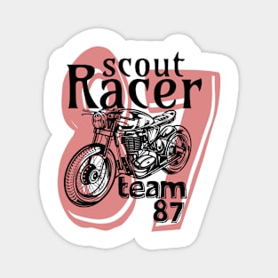 Scout Racer motors racing motorcycle vintage retro Magnet