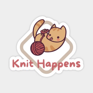 Knit Happens Cat Magnet