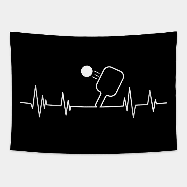 Pickleball Heartbeat,Pickleball lover Men's Tapestry by mezy