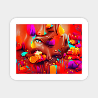 Colorful Chocolate Art Magnet