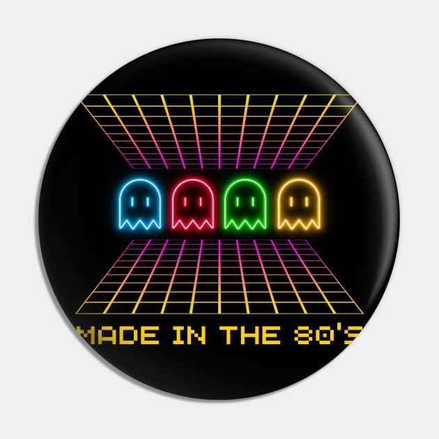 Made in the eighties, vintage coin op legends Pin by Teessential