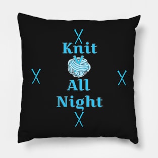 Knit All Night Clock Pillow