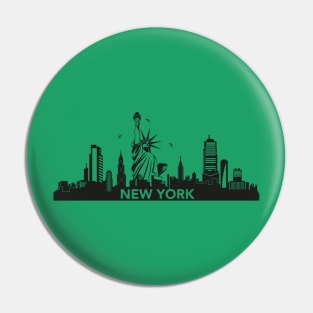 New York City Skyline Pin