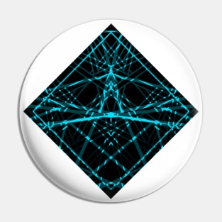 Rhombus with turquoise ornament. #illustration Pin