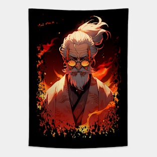 Wise Old Japanese Sensei - Anime Shirt Tapestry