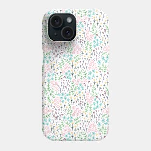 Busy Flower Pattern - Light Phone Case