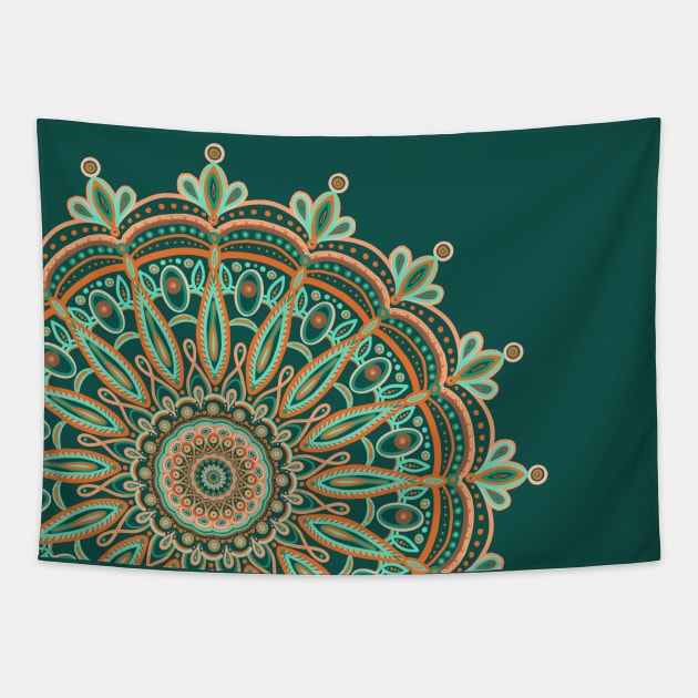 Bohochic Mandala - AQUA Tapestry by Lio Does Things